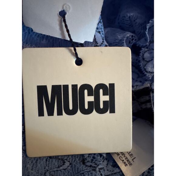 Brand New Mucci Women's Size Large Fiore AZ Blue Lace Shorts Sleepwear - Picture 4 of 6